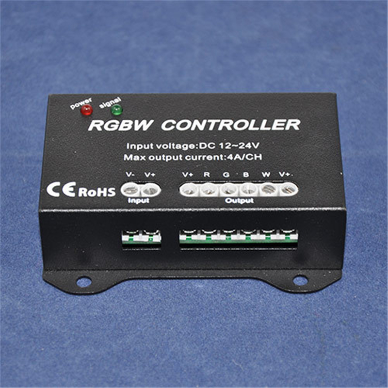 DC12-24V RGBW 4 Channel LED Controller for RGB and RGBW LED Lamp with RF Remote | SatisLED